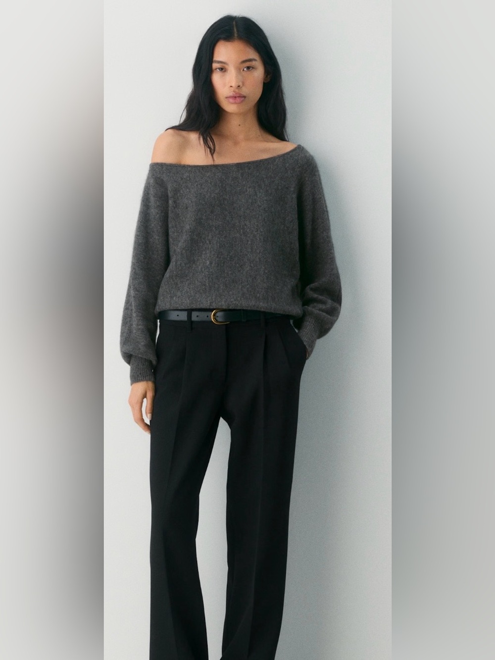Aritzia Rhoda Sweater - Heather Charcoal - S